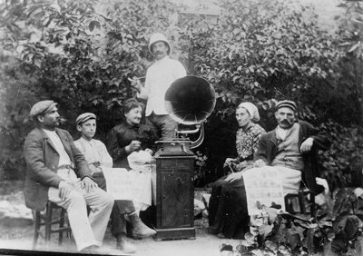 Listening to the gramophone near Beziers by French Photographer